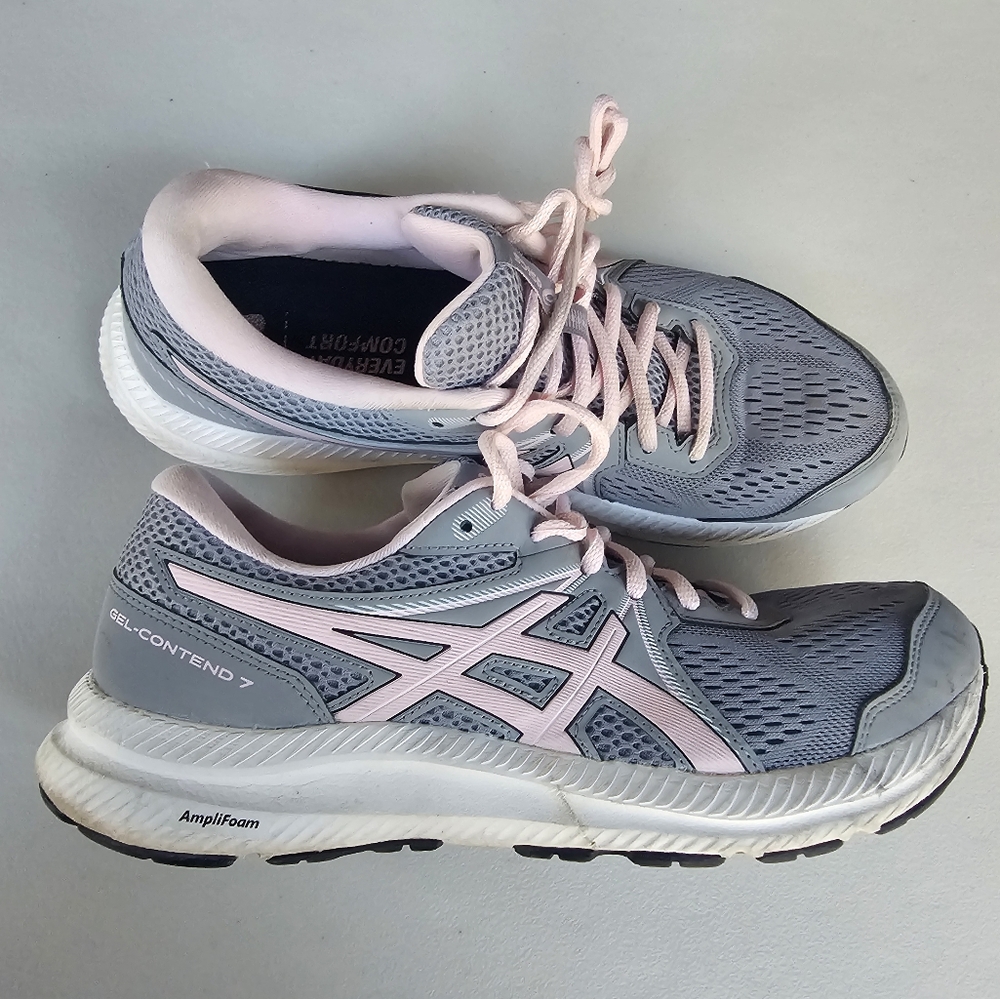 ASICS Women's Gel-Contend 11 Running Shoes - Gray and Pink